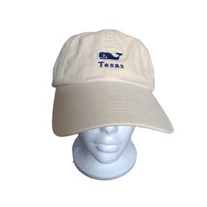 Vineyard Vines Yellow Cap With Whale and TEXAS Logo Adjustable Baseball Cap